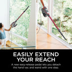 Shark Rocket Pro Corded Stick Vacuum, Removable Hand Vacuum, Hardwood Floors and Carpet, Advanced Swivel Steering, Pet-Friendly, XL Capacity, Ultra-Lightweight, HV370 Comet Red