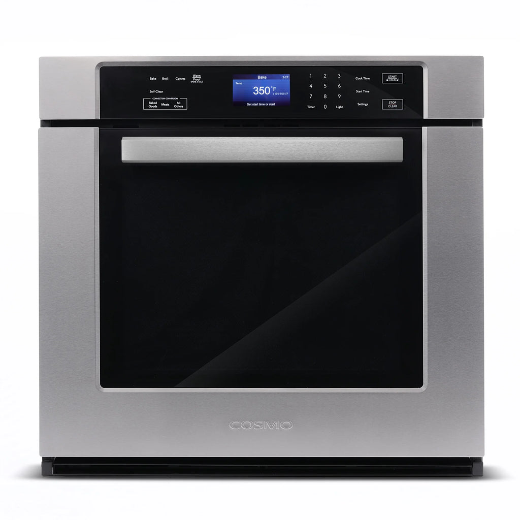 Cosmo 5 Piece Kitchen Appliance Package With 30" Electric Cooktop 30" Single Electric Wall Oven 30" Over-the-range Microwave French Door Refrigerator & 24" Built-in Fully Integrated Dishwasher
