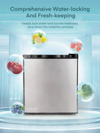 FOHERE 1.6 Cu. Ft Refrigerator with Top Freezer, Single Door, 46L Capacity, Black
