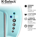 Keurig K-Select Coffee Maker, Single Serve K-Cup Pod Coffee Brewer, With Strength Control and Hot Water On Demand, Oasis