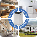 UbesGoo 15.6LBS Portable Washing Machine, Full-Automatic Electric Laundry Machine with Stainless Steel Drum,Compact Washer, Washer and Dryer Combo with Drain Pump for Apartment, Dorms, RV