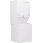 GE Unitized Spacemaker 3.8 DOE cu. ft. Stainless Steel Washer and 5.9 cu. ft. Gas Dryer