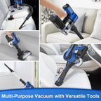 POWEART Cordless Vacuum Cleaner, 30Kpa 350W Powerful Stick Vacuum, 8 in 1 Self-Standing Rechargeable Battery Vacuum Up to 55min Runtime, Lightweight Cordless Vacuum for Pet Hair Hard Floor Carpet