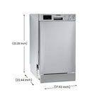Equator 18"Dishwasher Europe ADA Builtin 10 Place Sani Delay 1/2 Load 51dB
