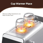 Sunmaki Espresso Machine 20 Bar Stainless Steel Coffee Machines with LED Touch Screen Powerful Steam Wand, Removable Water Tank, for Cappuccino, Latte