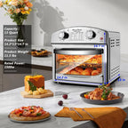 12.5QT 7-in-1 Convection Toaster Oven 1500W, Stainless Steel with 5 Presets �C Bake, Roast, Grill, Broil & Toast