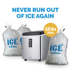 Newair | Portable Ice Maker | 28 lbs. Daily | 3 Bullet Ice Sizes, LED Display