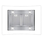 Joeaonz 36-Inch Island Mount Range Hood with 900 CFM, 4 LED Lights, Glass LCD Touch Control