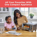 4-Slice Convection Oven - Stainless Steel, Curved Interior Fits a 9 Inch Pizza