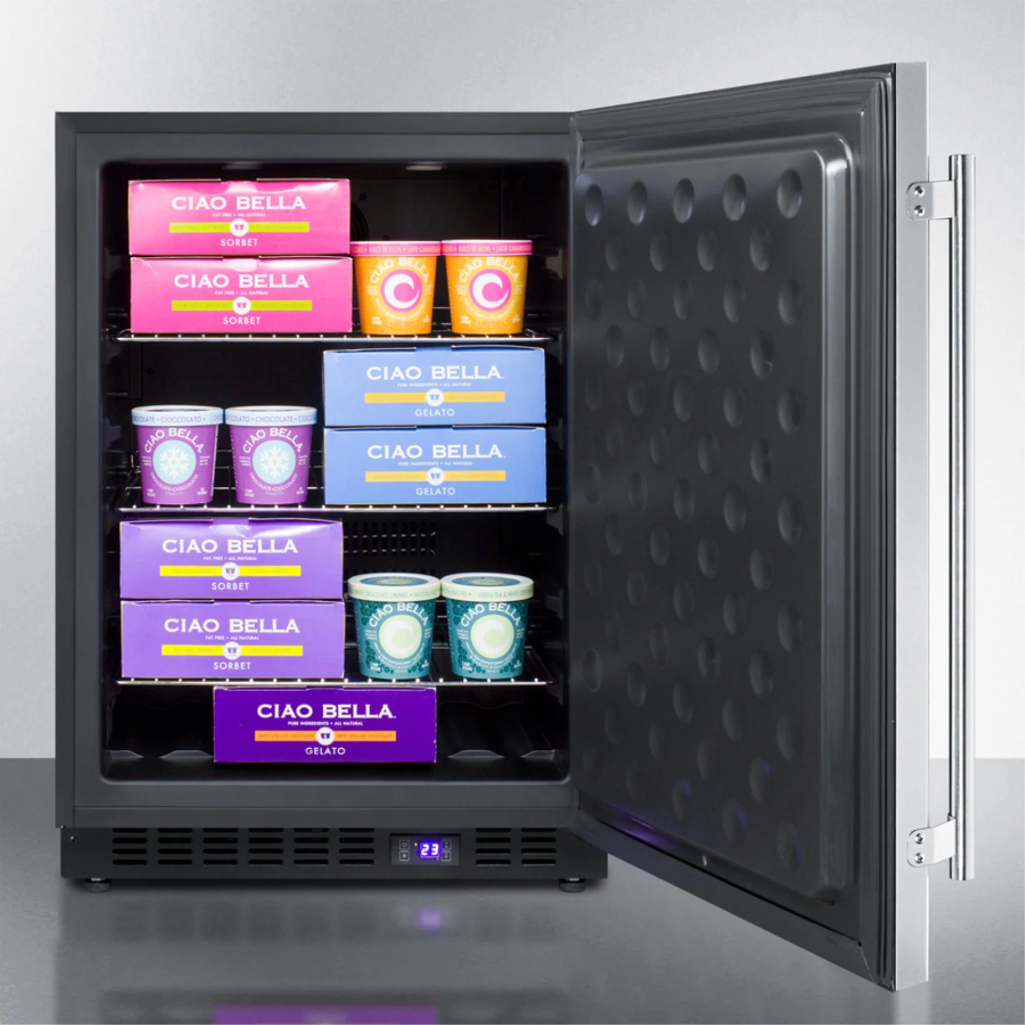 24" Wide Outdoor All-Freezer, Stainless Steel Cabinet