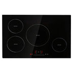 KFFKFF 30" Electric Cooktop, 4 Burners 7500W Built-in Electric Stove with Touch Controls, Safety Lock, 9 Temperature Settings 220-240V