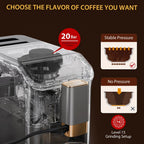 Soonbuy Fully Automatic Espresso Machine 20 Bar, With Milk Frother Steam Wand,Gold