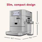 KitchenAid Fully Automatic Espresso Machine KF8 with Milk Attachment & Plant Based Milk Options, KES8558SX, Stainless Steel