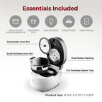 CUCKOO 3-Cup Induction Heating Twin Pressure Rice Cooker, Nonstick Pot, 15 Cooking Modes, Voice Guide