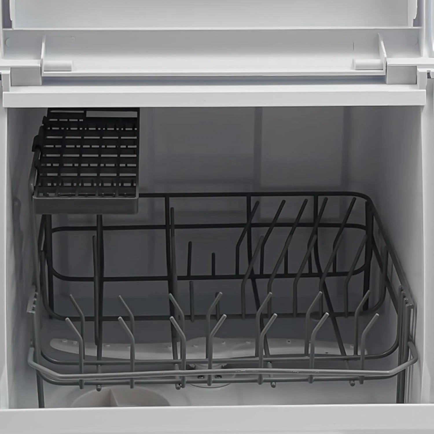 Portable Countertop Dishwasher, 1200W Mini Dishwasher with 12 Water Outlets and 360° Spraying Cleaning, White Fully Automatic Dishwashing Machine for Homes, Dormitories, Recreational Vehicle