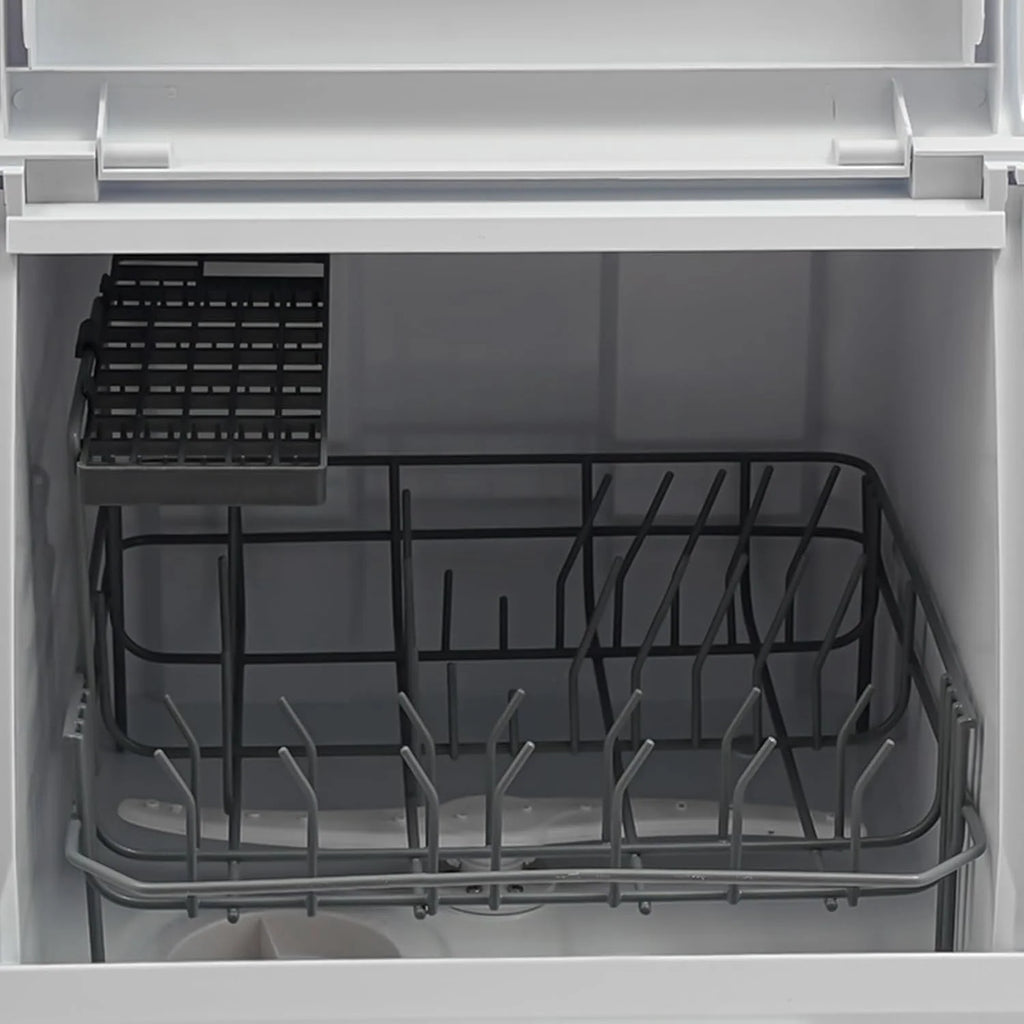Portable Countertop Dishwasher, 1200W Mini Dishwasher with 12 Water Outlets and 360�� Spraying Cleaning, White Fully Automatic Dishwashing Machine for Homes, Dormitories, Recreational Vehicle