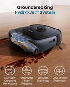 eufy Robot Vacuum Omni E28, HydroJet System , Portable Deep Cleaner, Turbo Suction, DuoSpiral? Detangle Brushes, CornerRover? Arm