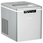 Costway Ice Maker Machine Countertop 26Lbs/24H Portable W/Scoop & Basket Silver