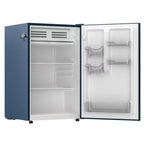 Frigidaire 4.5 cu. ft. retro compact fridge built-in side bottle opener W: 21.65" x L: 22.24" X H: 32.91" (Azure)