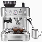 Garvee Semi-Automatic Espresso Machine Coffee Maker with Grinder & Milk Steamer, 15 Bar, 2.5L Water Tank