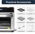 Air Fryer Ovens Countertop, Convection Toaster Oven with 10 Cooking Functions, 6-Slice Toast &12-Inch Pizza Capacity, 6 Accessories Included, Auto Shut off, 24 Quart