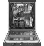 Ge Gpt225ssl 24" Wide 12 Place Setting Portable Top Control Dishwasher - Stainless Steel