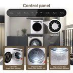 Dessiz 1.6cu.ft Compact Laundry Dryer,Electric Portable Clothes Dryer - White