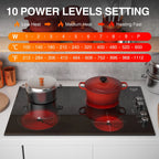 VBGK Induction Cooktop 30 inch 5 Burner Electric Hot Plate for Cooking Electric Induction Cooktop 240v, 99 Minutes Timer and Auto Shutdown Induction Burner,Child Lock