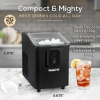 Igloo Self-Cleaning Countertop Ice Maker - Compact and Portable - Creates 26 lbs. Per Day, 8 Pieces Ready Every 7-8 Minutes - Includes Ice Scoop and Basket - Aqua