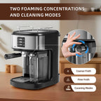 Auseo 20 Bar Espresso Machines, Espresso Coffee Maker with Milk Frother Steam Wand, Ground Coffee & Capsules, Black and Stainless Finish, Espresso/Cappuccino/Latte/Mocha for Home