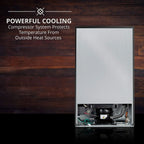 Ivation 18-Bottle Glass Door Compressor Refrigerator, Black