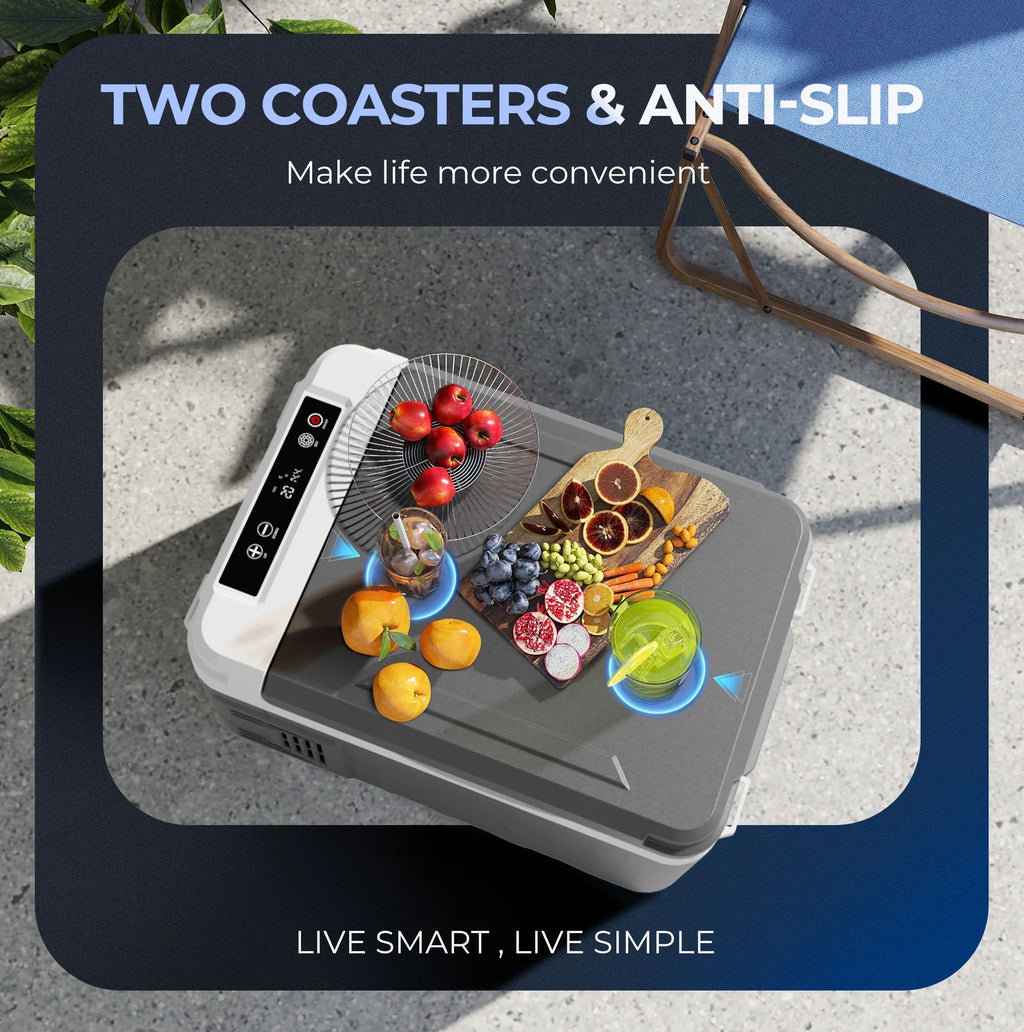 Simzlife 12 Volt Refrigerator, 11 Quart (10L) Car Fridge with APP Control, Car Refrigerator -4�H~68�H, Portable Freezer for RV, Camping, Travel