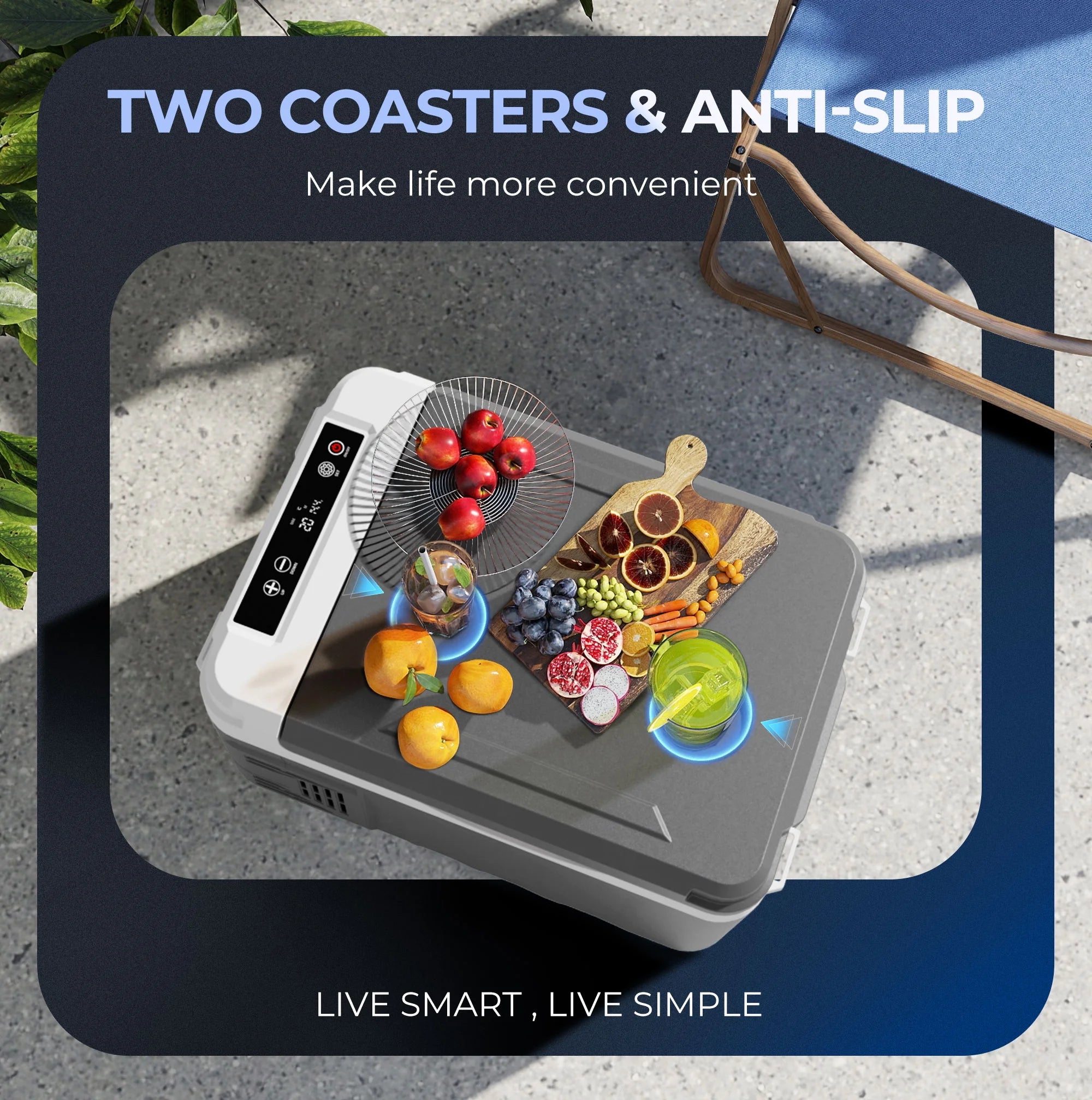 Simzlife 12 Volt Refrigerator, 11 Quart (10L) Car Fridge with APP Control, Car Refrigerator -4�H~68�H, Portable Freezer for RV, Camping, Travel