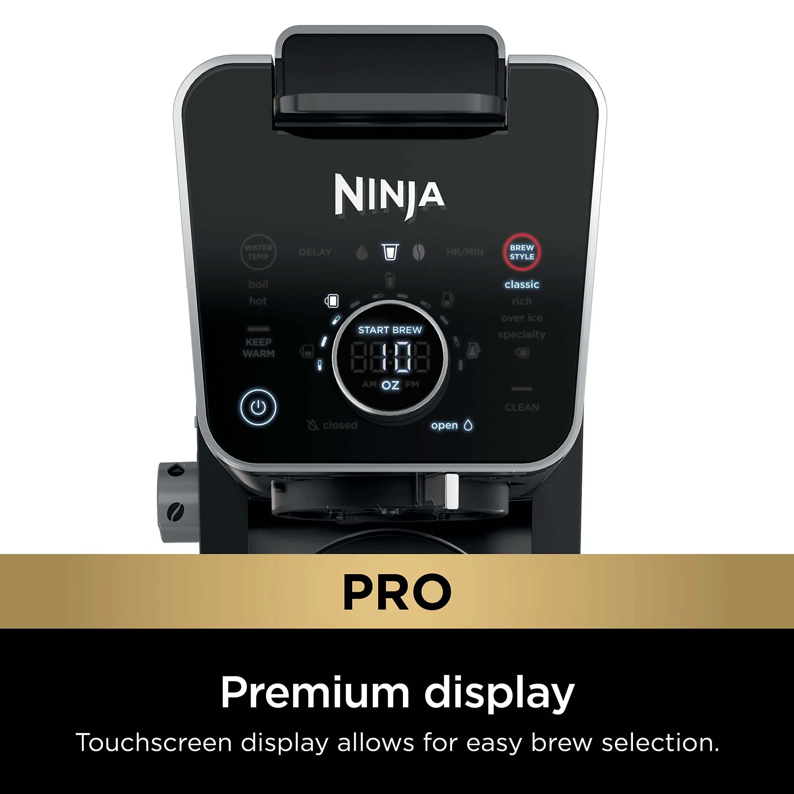 Ninja Drip Coffee Maker With K Cup Combo, DualBrew Pro Specialty Coffee System, Coffee Machine Compatible with K-Cup Pods, 12 Cup Single Serve Coffee Makers with Paper Filter, CFP301 Frother? F