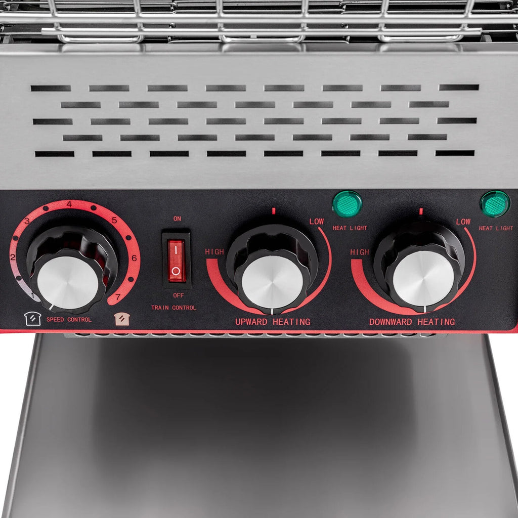 Miumaeov Conveyor Toaster 300 Slices/Hour Heavy Duty Commercial Conveyor Toaster 2200W Stainless Steel Toaster Oven for Restaurant & Home Use