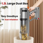 INSE Lightweight Cordless Vacuum with 30Kpa Powerful Suction & 60 Mins Runtime, Stick Vacuum  for Carpet, Tile, Pet Hair, Hardwood Floors