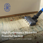 BISSELL PowerClean?? FurFindera?�� 200W Cordless Vacuum w/ 3-in-1 Versatility, Tangle Free Brush Roll, Strong Suction, Removable Battery, 40 Min Runtime, Powered Upholstery Tool, and Furfinder Headlights