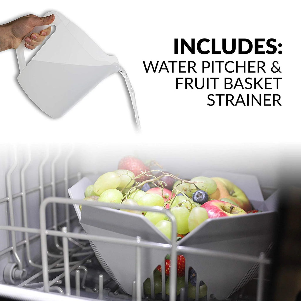 Farberware Portable Dishwasher with Built-In Water Tank with Baby Care and Fruit Wash Settings in White w/ 6-Place Setting Capacity, FDW05ASBWHA