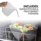 Farberware Portable Dishwasher with Built-In Water Tank with Baby Care and Fruit Wash Settings in White w/ 6-Place Setting Capacity, FDW05ASBWHA