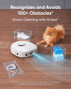 eufy X10 Pro Omni Robot Vacuum and Mop with 8,000 Pa Suction, Dual Mops with 12 mm Auto-Lift and Carpet Detection, AI Obstacle Avoidance, Auto Mop Washing, Auto Drying, Self-Emptying, Self-Refilling