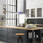 Cosmo 30 in. Ducted Island Range Hood in Stainless Steel with LED Lighting and Permanent Filters