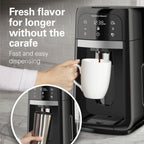 Hamilton Beach One Press 14-Cup Programmable Drip Coffee Maker Machine with Glass Coffee Pot, Black