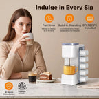 Hot & Iced Coffee Maker with Magnetic Organizer (Pods Not Included), Stores 10 Pods, 4-5 Cups Coffee Maker & Single-serve Brewer for K Cup & Grounds, 40oz Removable Water Tank