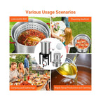30 QT Turkey Fryer Cooker Set and 10 QT Kit,Home 50,000 BTU Aluminum Turkey Deep Fryer and Propane Burner Kit, Outdoor Propane Deep Fryers Stove Burner Stand, Baskets, Marinade Injector, Thermometer