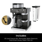 Ninja CFN601 Espresso & Coffee Barista System, Single-Serve Coffee & Nespresso Capsule Compatible