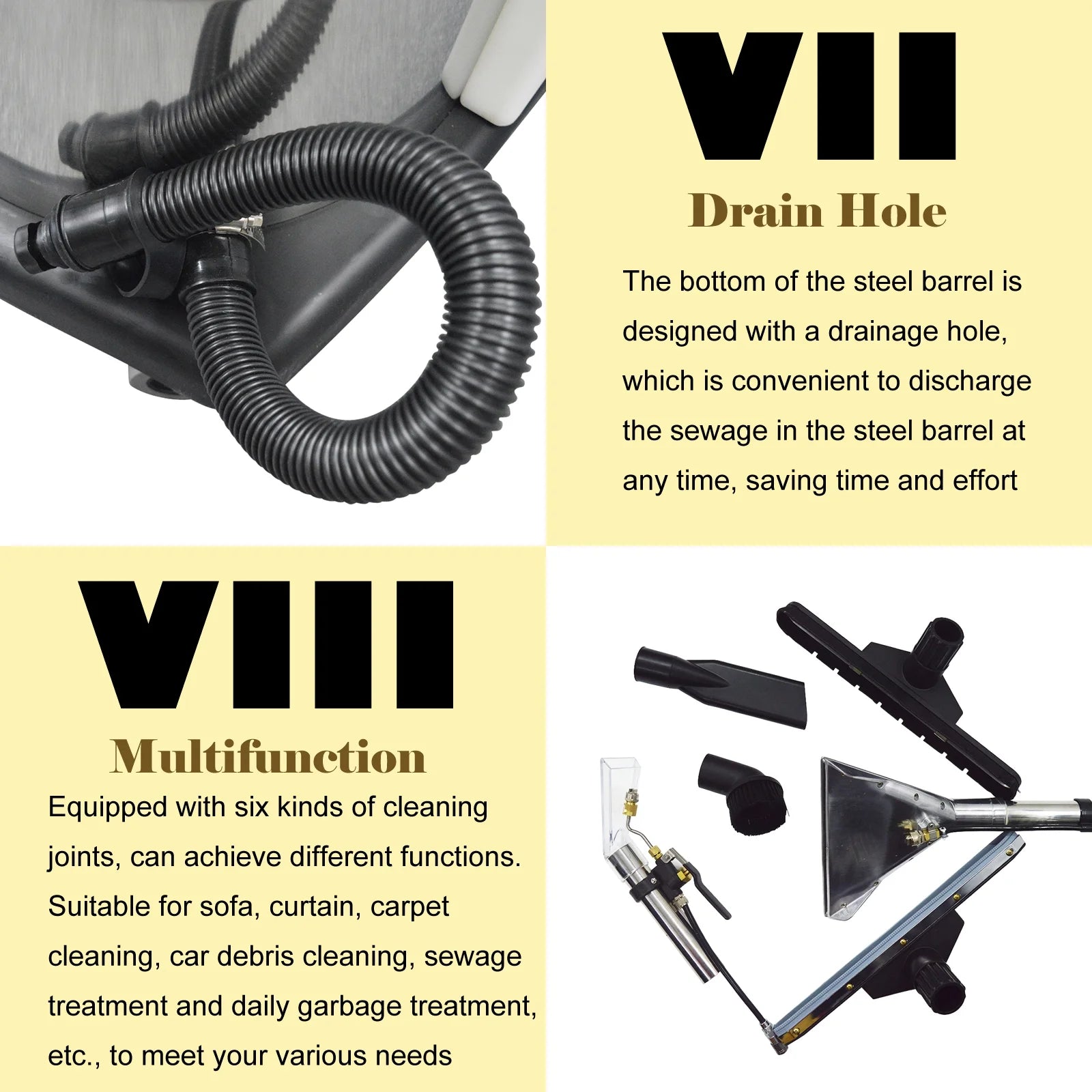 INTBUYING Carpet Cleaning Machine Carpet Extractor 30L/40L/60L/80L 110V/220V