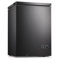 KNDKO 3.5cu.ft Compact Chest Freezer, Mini Freezer with Adjustable Temperature, 2 Removable Baskets, Top Open Door, Energy Saving, Black