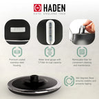 Haden Heritage 1.7 Liter Electric Kettle with 2 Slice Bread Toaster, White