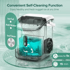 KISSAIR Nugget Ice Maker Countertop with Soft Chewable Pellet Ice, Portable Ice Machine with Handle, 35lbs/24H, Grey