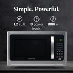 Farberware Professional 1.2 Cu. Ft. 1000-Watt Microwave Oven with Sensor Cooking, Stainless Steel/Black Body Wrap